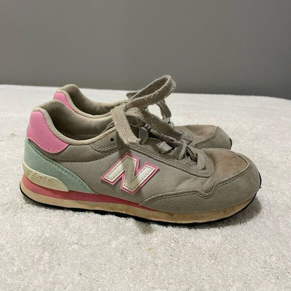 New Balance Girls Pink Gray 515 Sneakers US 1.5 EU 33 Athletic Running Shoes - Picture 6 of 11